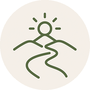 Mountain with Sun Icon